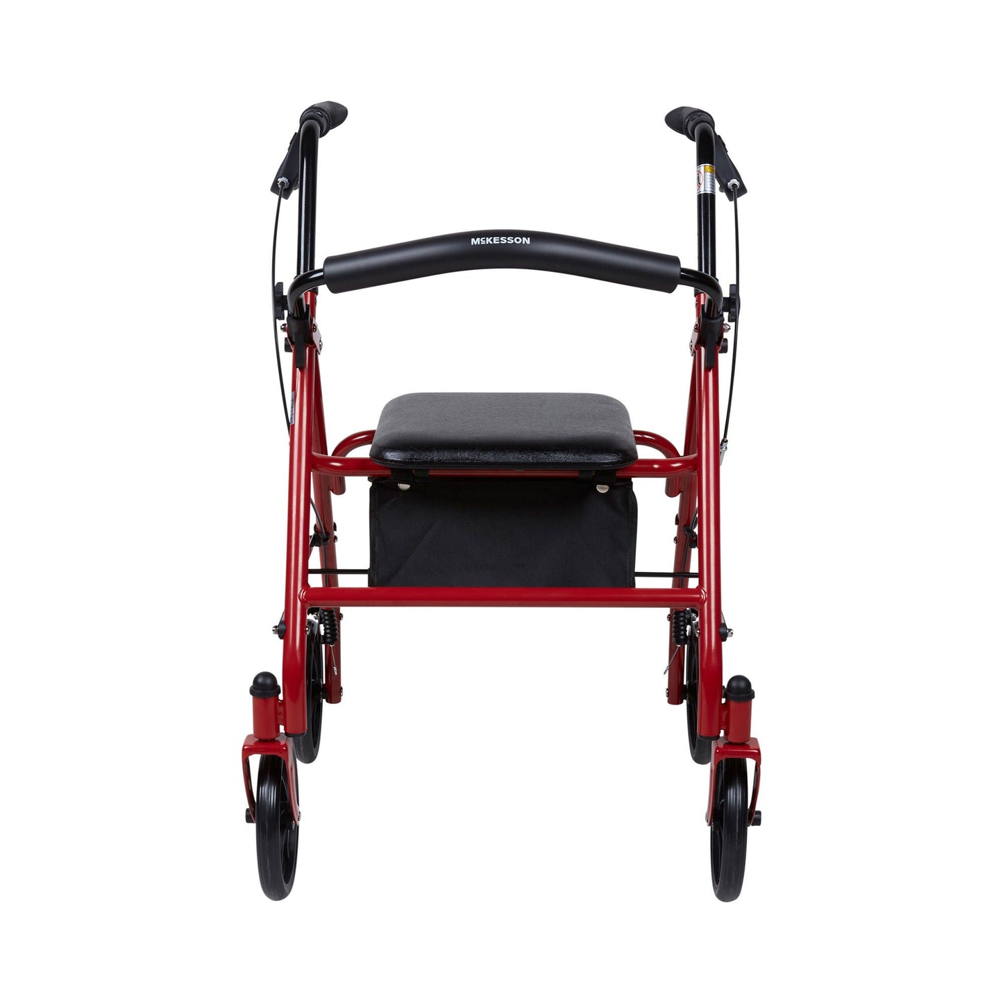 WALKER, ROLLATOR DURA FOLDING STEEL W/7.5" WHLS RED 350LB