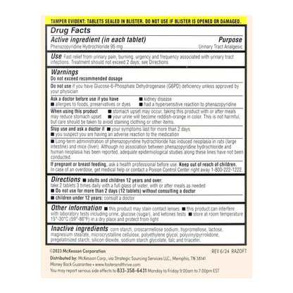 URINARY PAIN RELIEF, TAB FT SM95MG (30/BX)