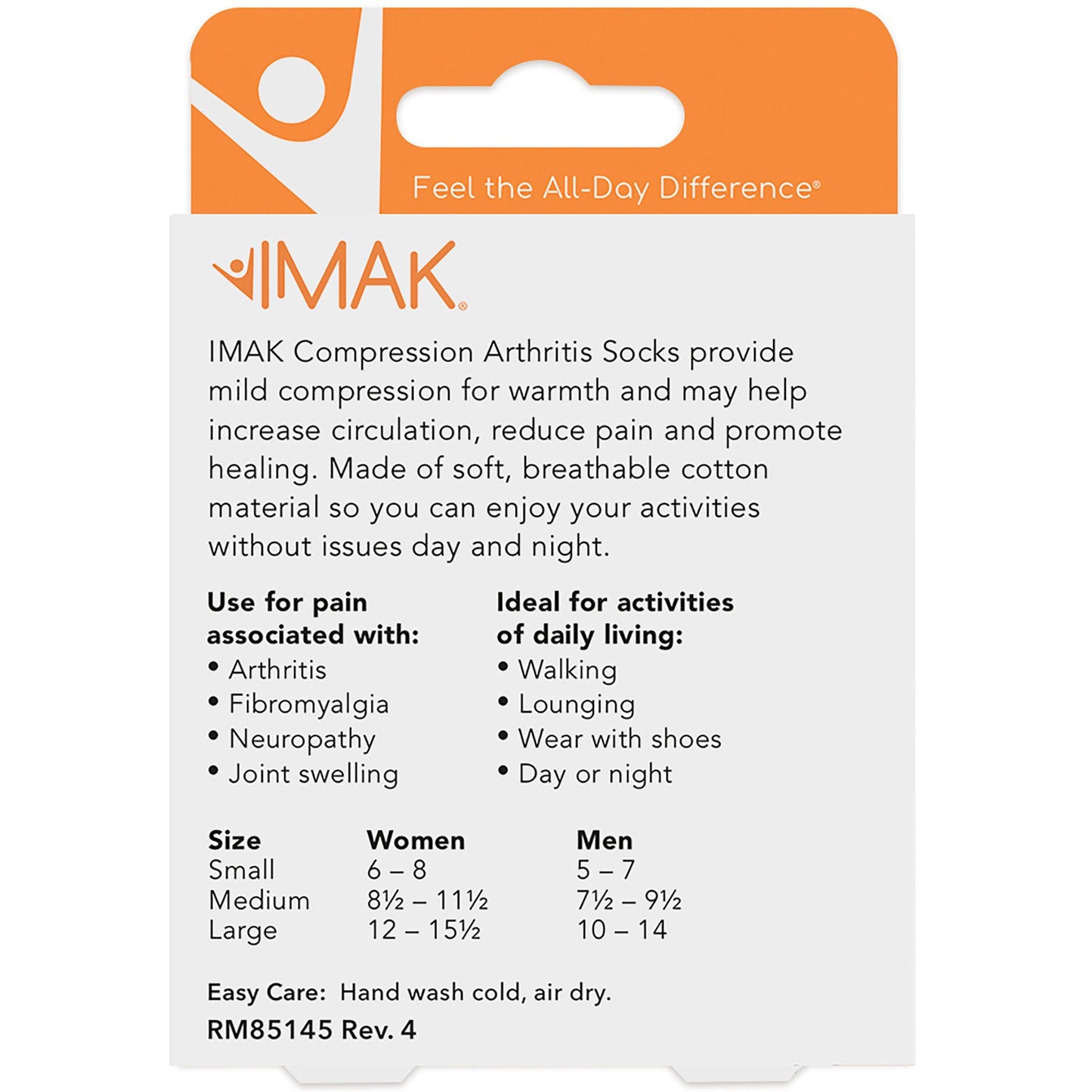 SOCKS, ARTHRITIS IMAK MILD COMPRESSION SOFT GRY LG