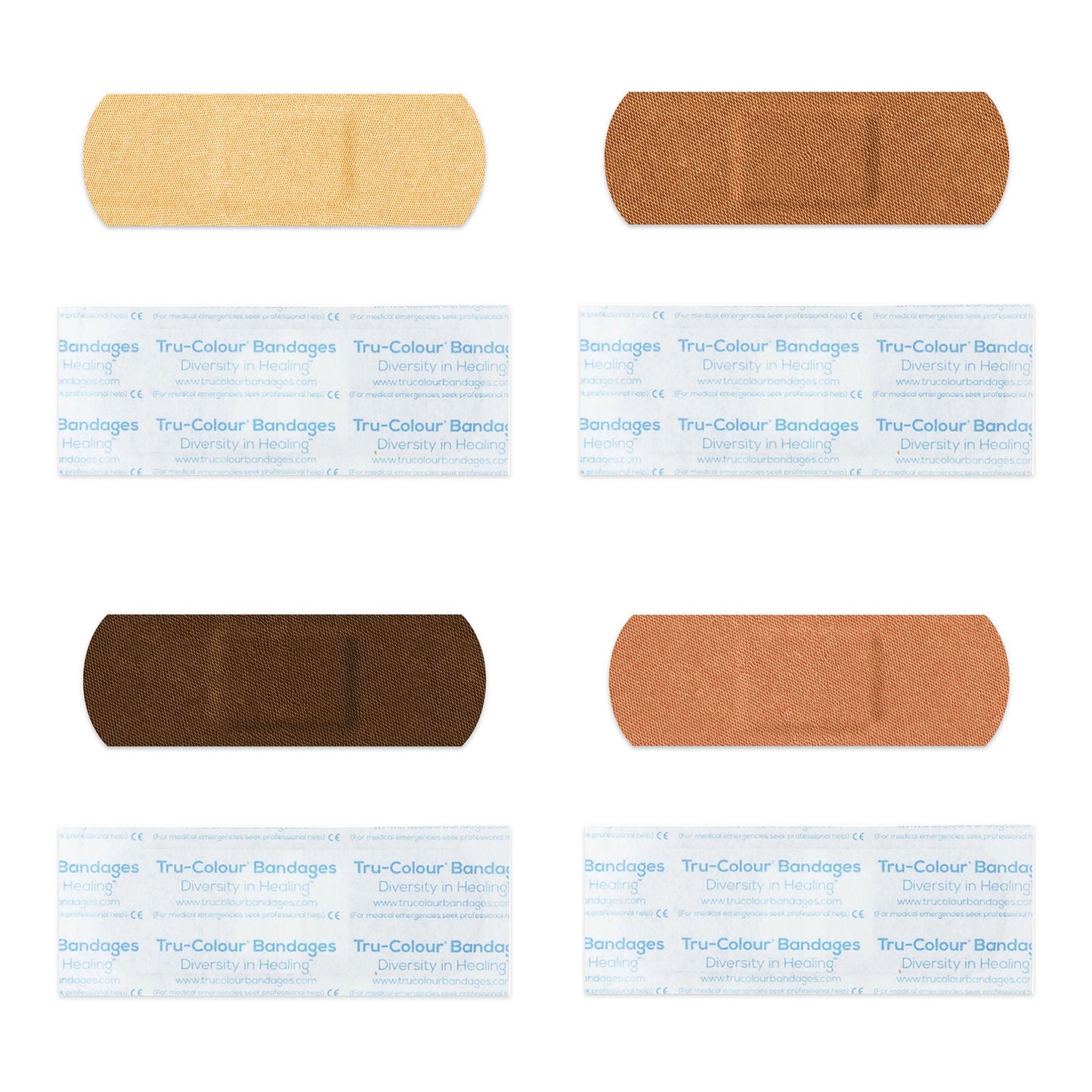 BANDAGE, ADH FLEX FABRIC 4 SKIN TONE SHADES (100/BX 36BX/CS)
