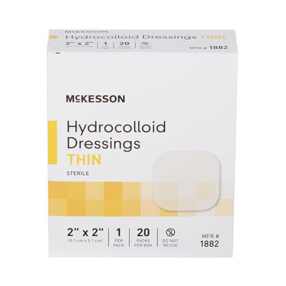 DRESSING, HYDROCOLLOID THIN STR 2"X2" (20/BX 20BX/