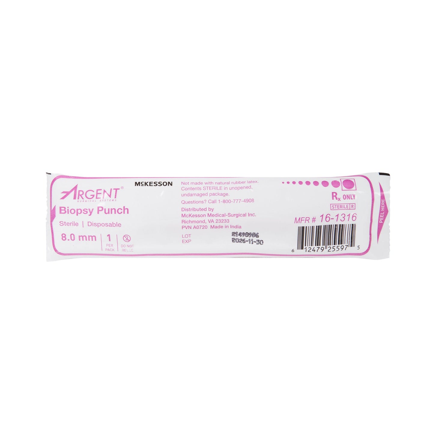 PUNCH, BIOPSY DISP STR 8MM (25BX 4BX/CS)