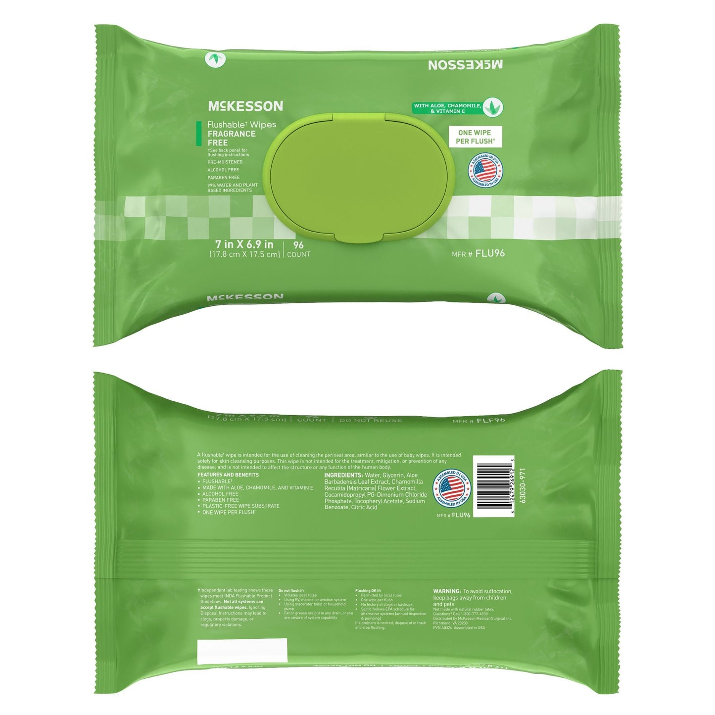 WIPE, WET FLUSHABLE UNSCNTED SFT PK W/LID (96/PK 6PK/CS)