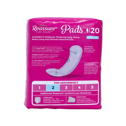 Reassure® Flex-Shape Pad™ for Moderate Incontinence, One Size Fits Most