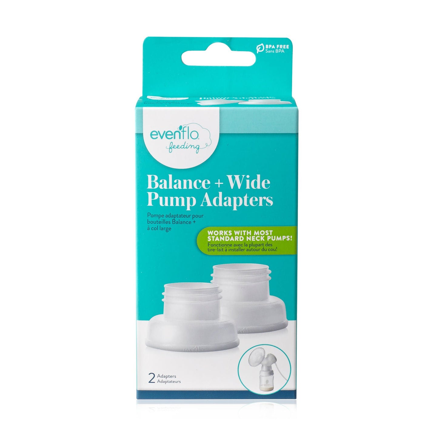 ADAPTER, PUMP BALANCE+ F/WIDE NECK BOTTLE 2PK (12PK/CS)