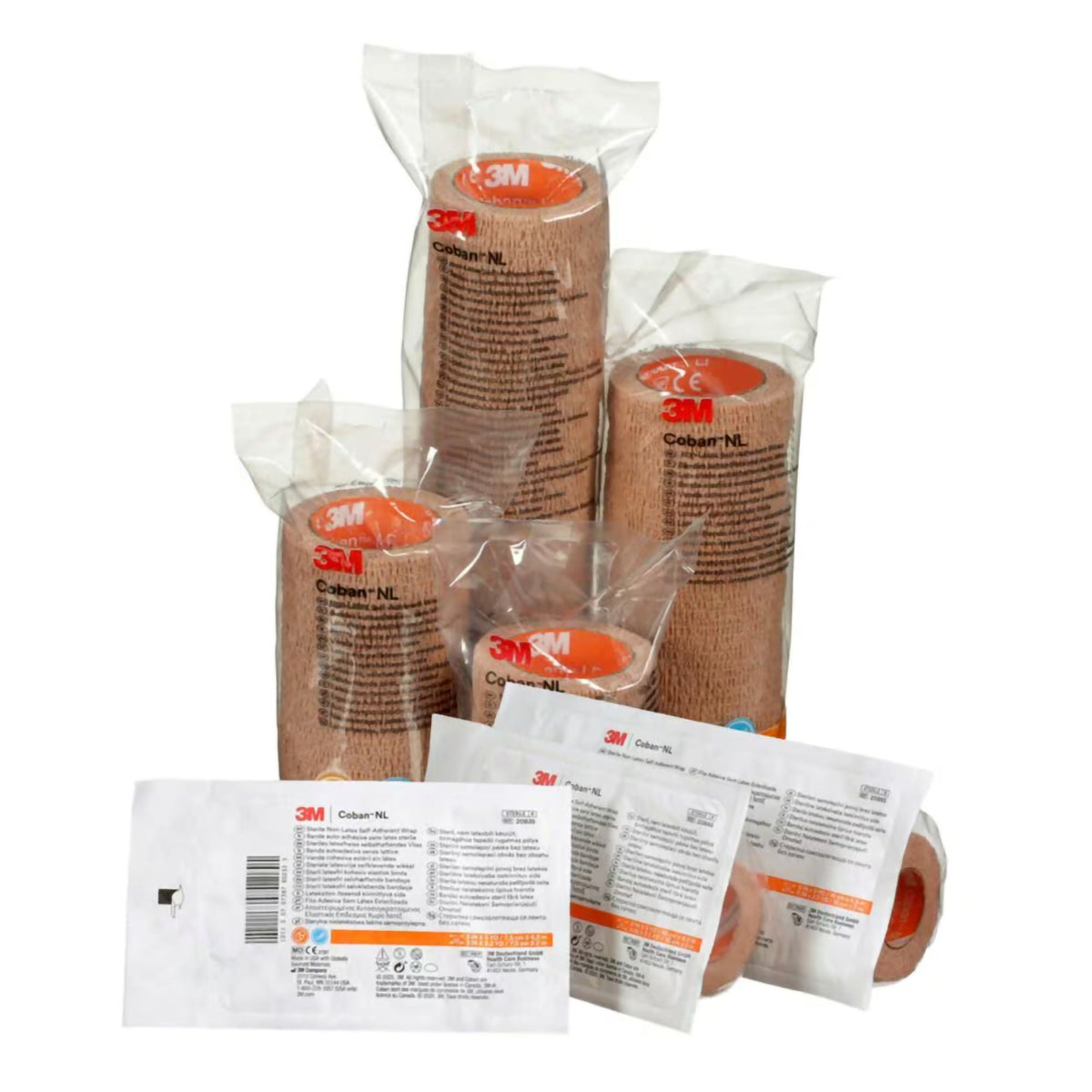 COBAN, WRAP SELF ADHERENT LF TAN 1"X5YD (4RL/PK 18PK/CS)