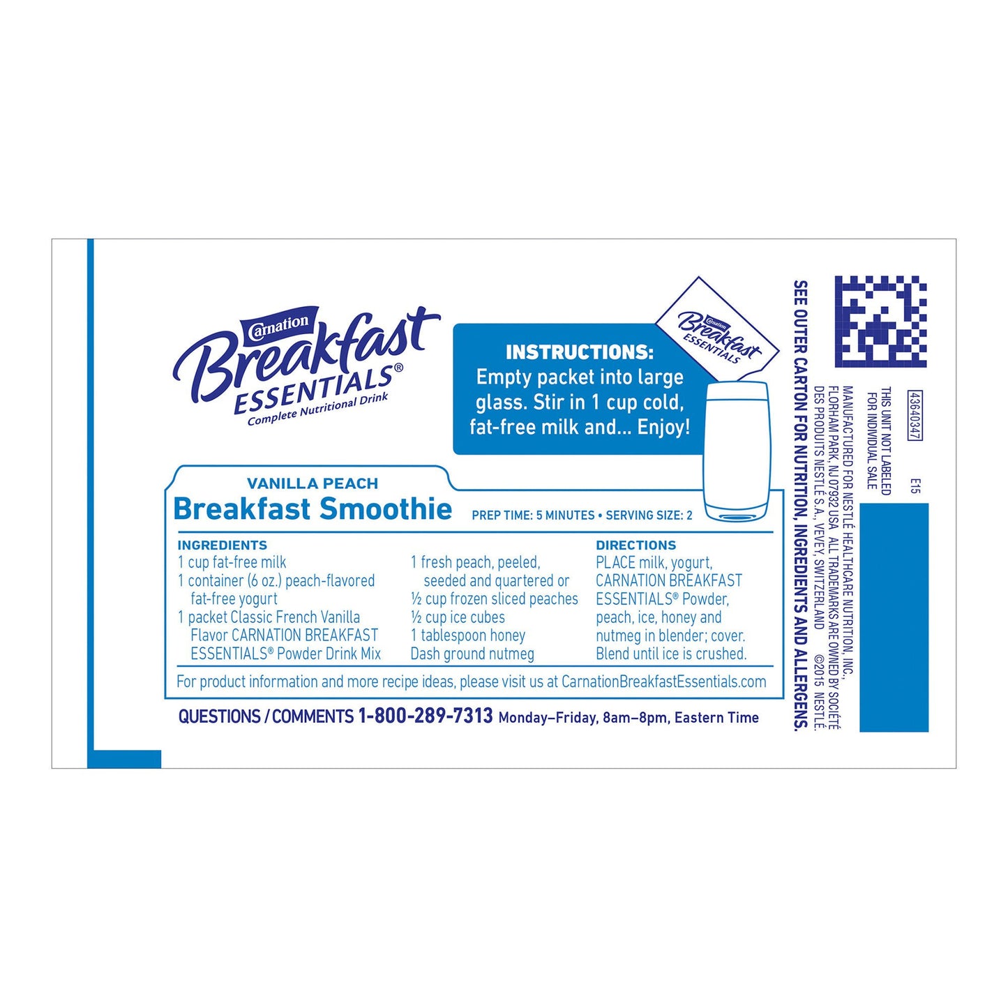 CARNATION, PDR BREAKFAST ESSENTIAL FRENCH VAN (10/BX 6BX/CS)