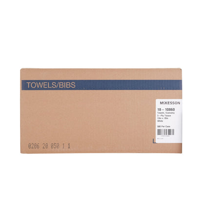 TOWEL, PRO 3PLY WHT 13X18 (500/CS)