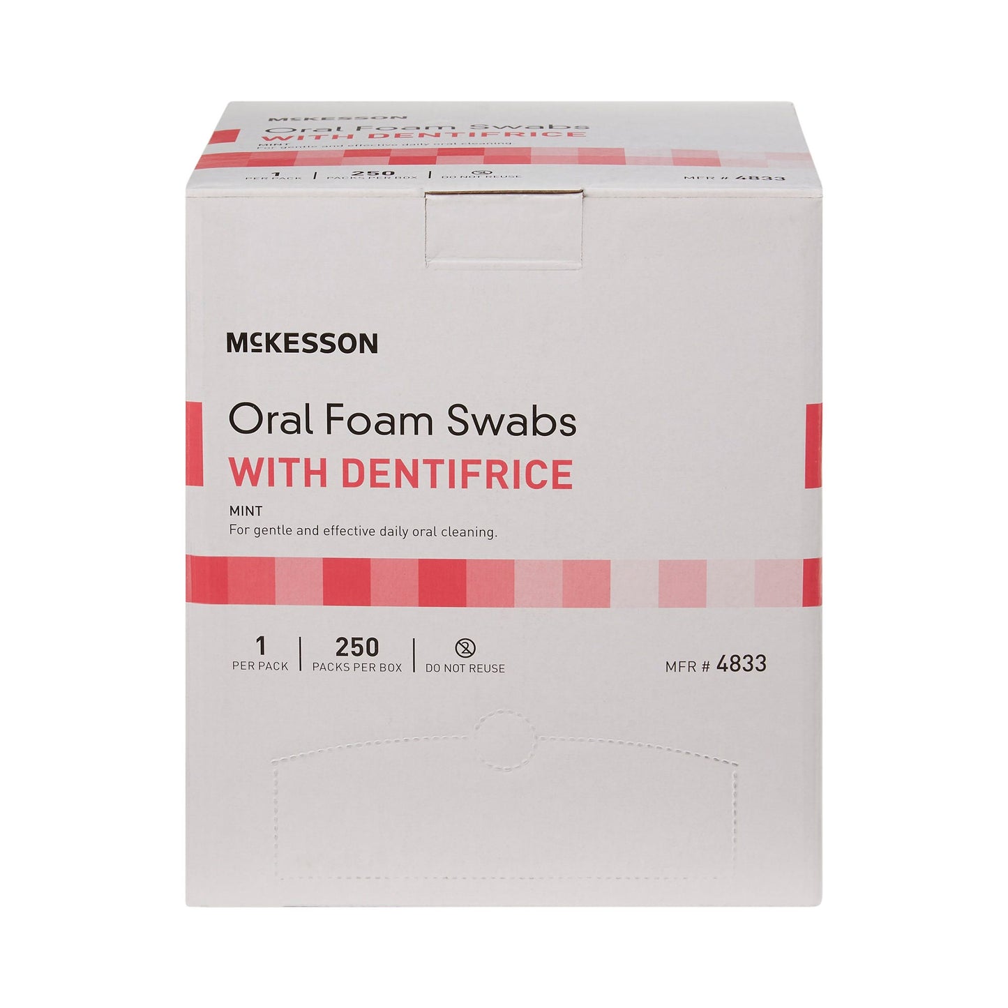 ORAL FOAM SWABSTICK, W/DENTIFRICE MINT (250/BX 4BX/CS)