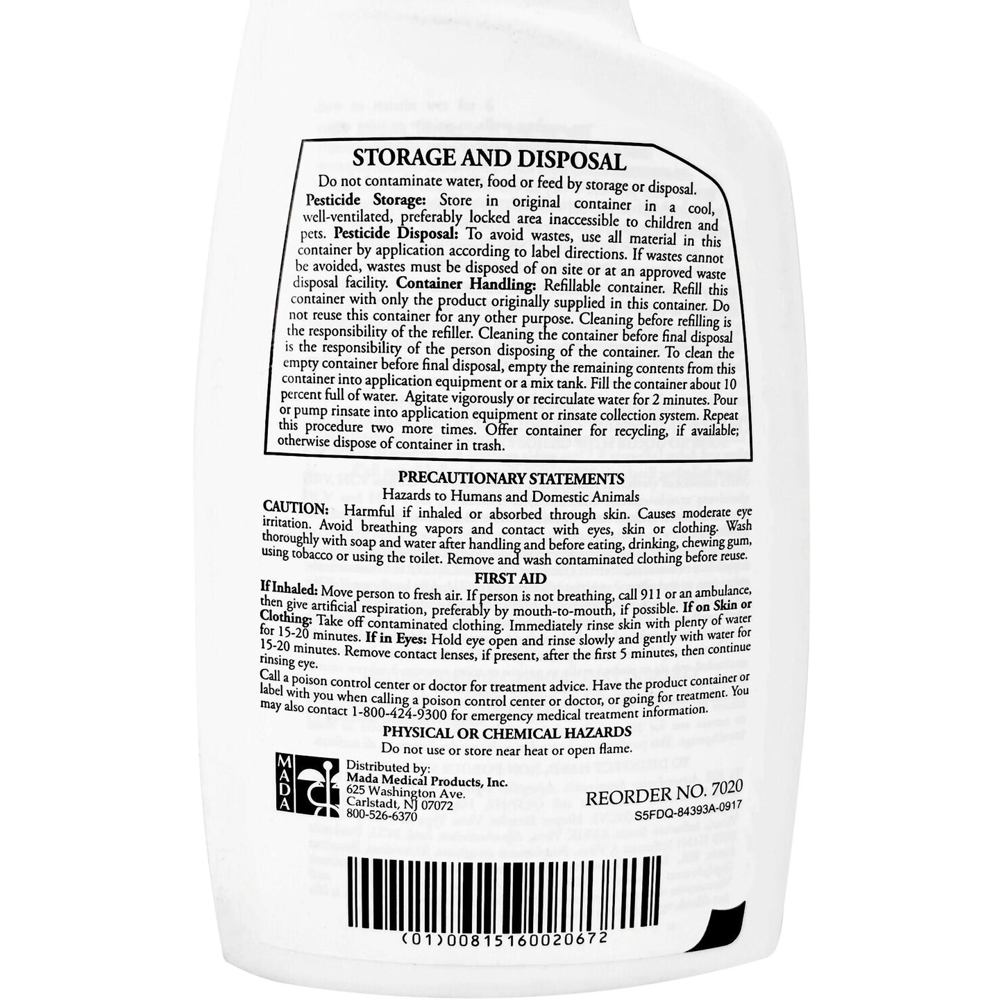 DISINFECTANT, MADACIDE 32OZ (12/CS)