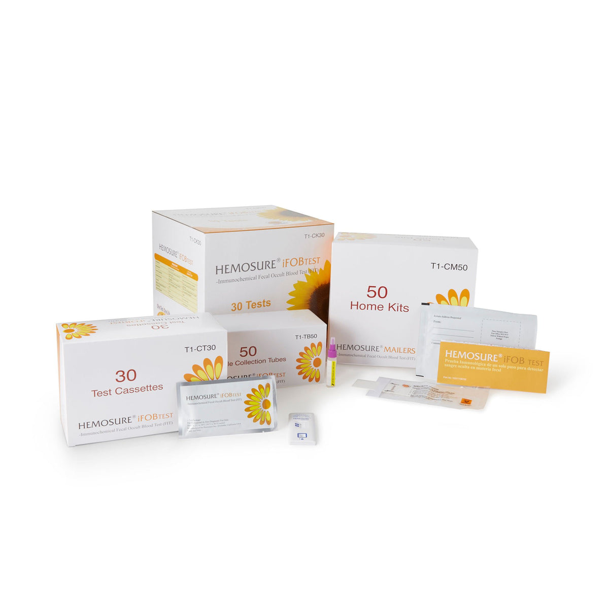 TEST KIT, IFOBT W/50COLLECTIONTUBES & 50MAILERS (30/BX)
