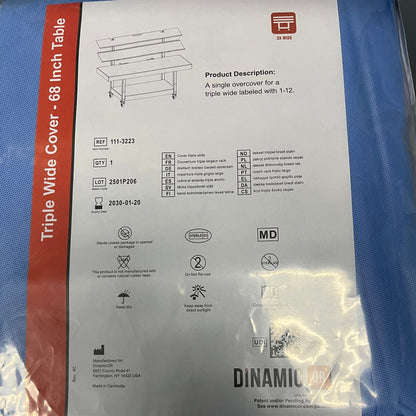 DRAPE, TBL DINAMICOR DISP CVR W/PROCED FEE LG 68" (10/BX)