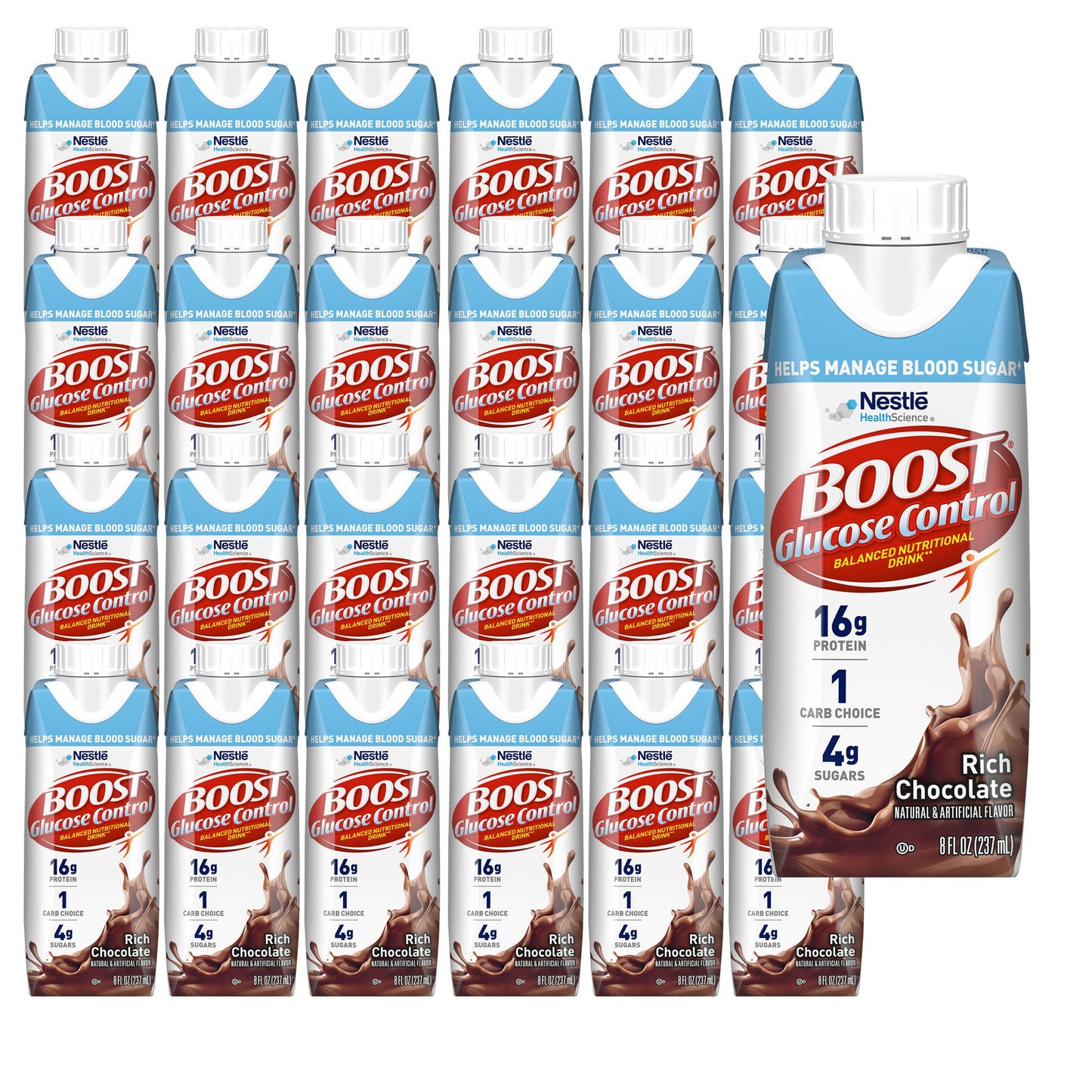 BOOST, GLUCOSE CONTROL RICH CHOCOLATE 8OZ (24/CS)