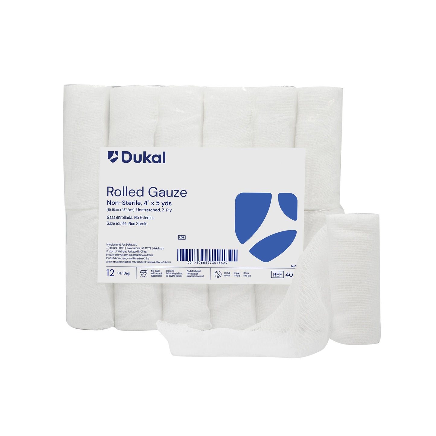 GAUZE, 4X5" 2PLY N/S (12/BG 8BG/CS)