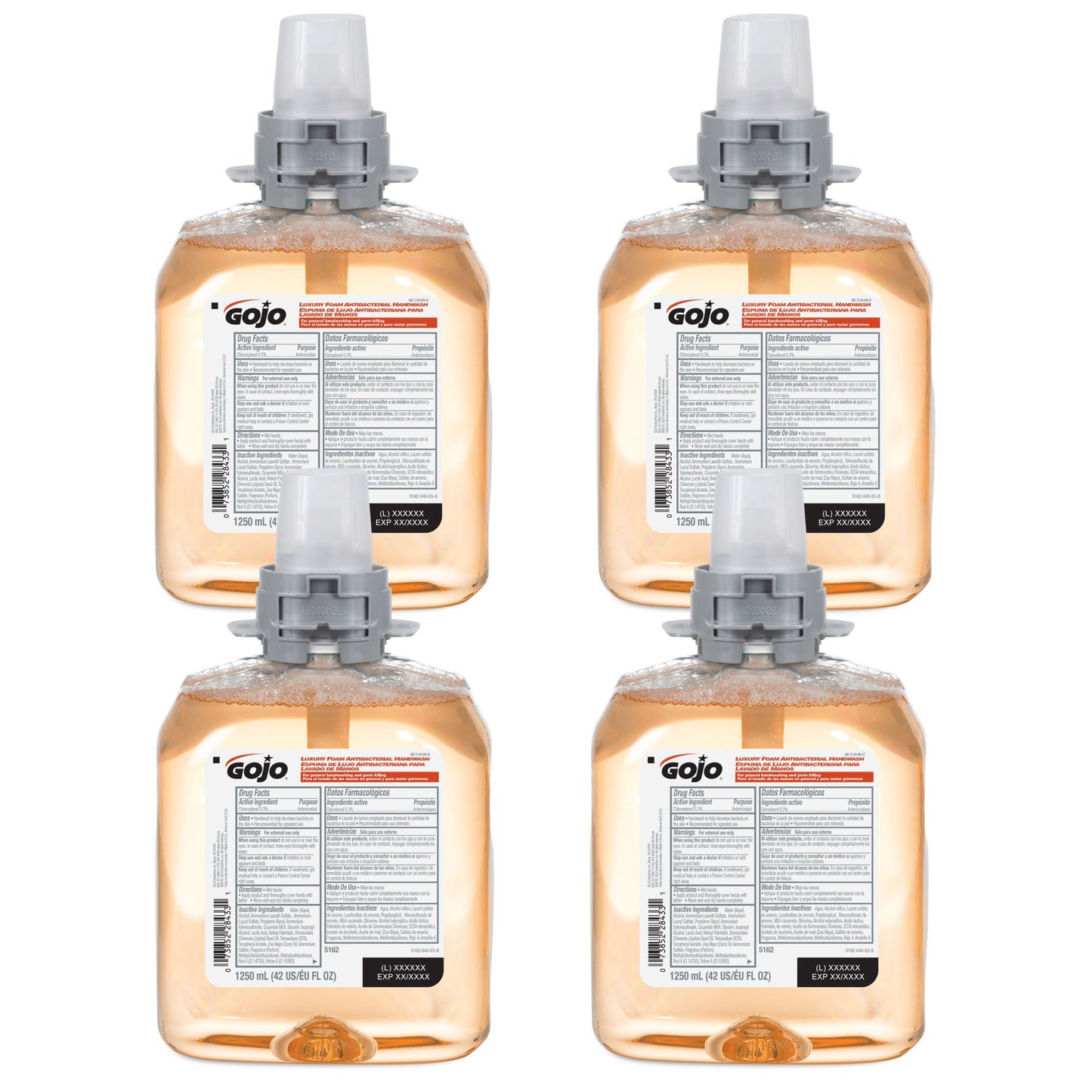 HANDWASH, LUXURY FOAM ANTIBAC TERIAL 1250ML (4/CS)