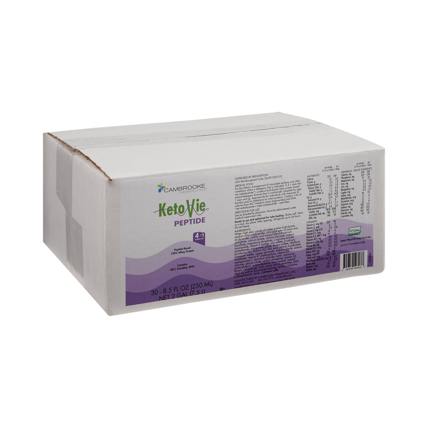 SUPPLEMENT, ORAL/GTUBE KETOVIEPEPTIDE 8.3OZ (30/CS)
