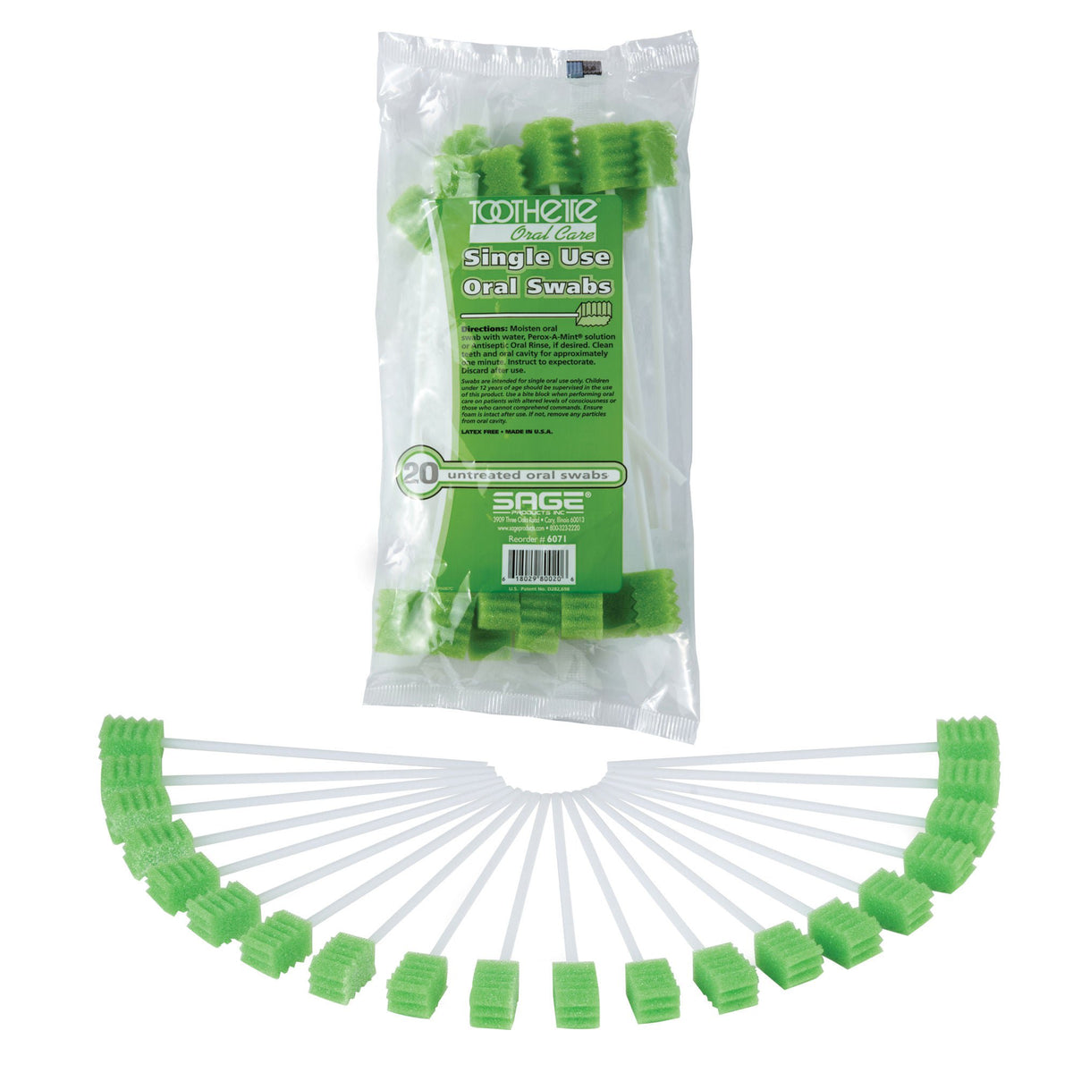 SWAB, ORAL UNTREATED (20/PK 50PK/CS)