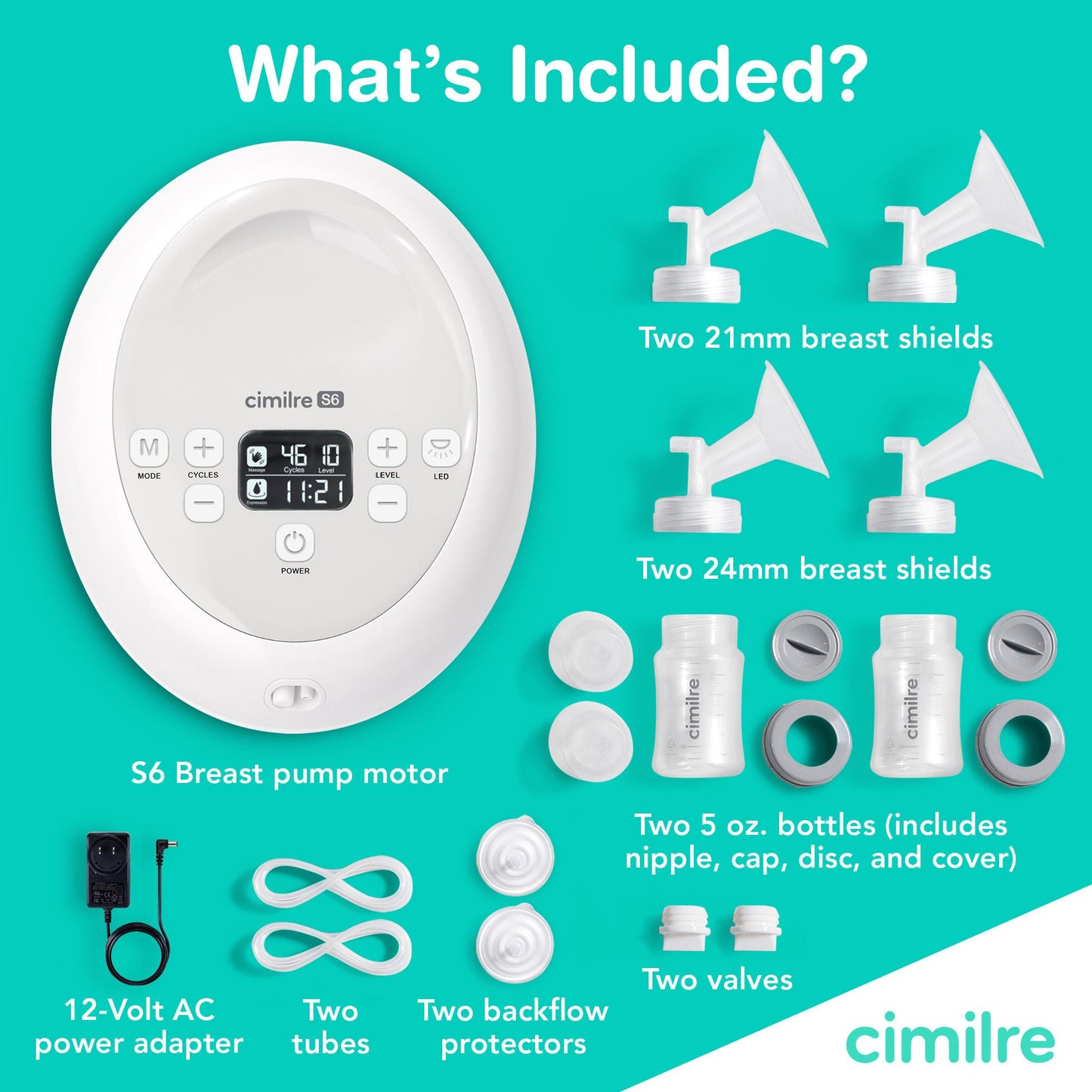PUMP, BREAST DBL CIMILRE S6 (4/CS)