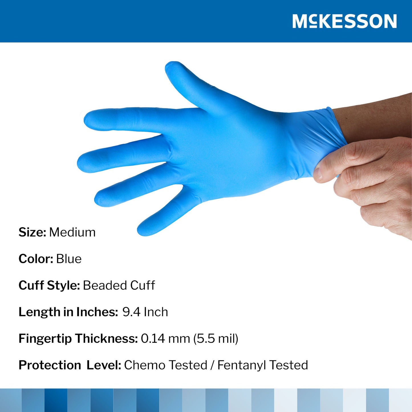 GLOVE, EXAM NTRL P/F MED N/S CHEMO 6.8C (100BX 10BX/CS)