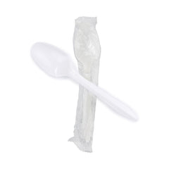 TEASPOON, PLAS INDIV WRAP WHT 5.5" (1000/CS)