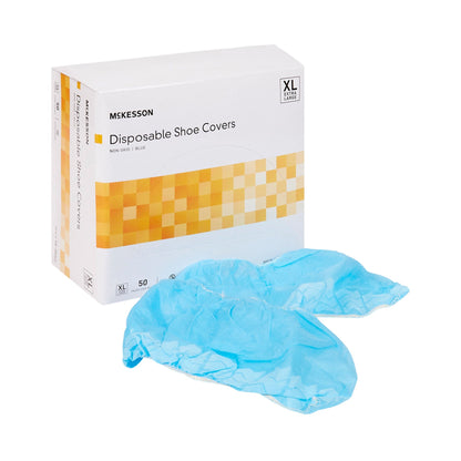 McKesson Shoe Covers, Nonskid Sole, Blue, X-Large