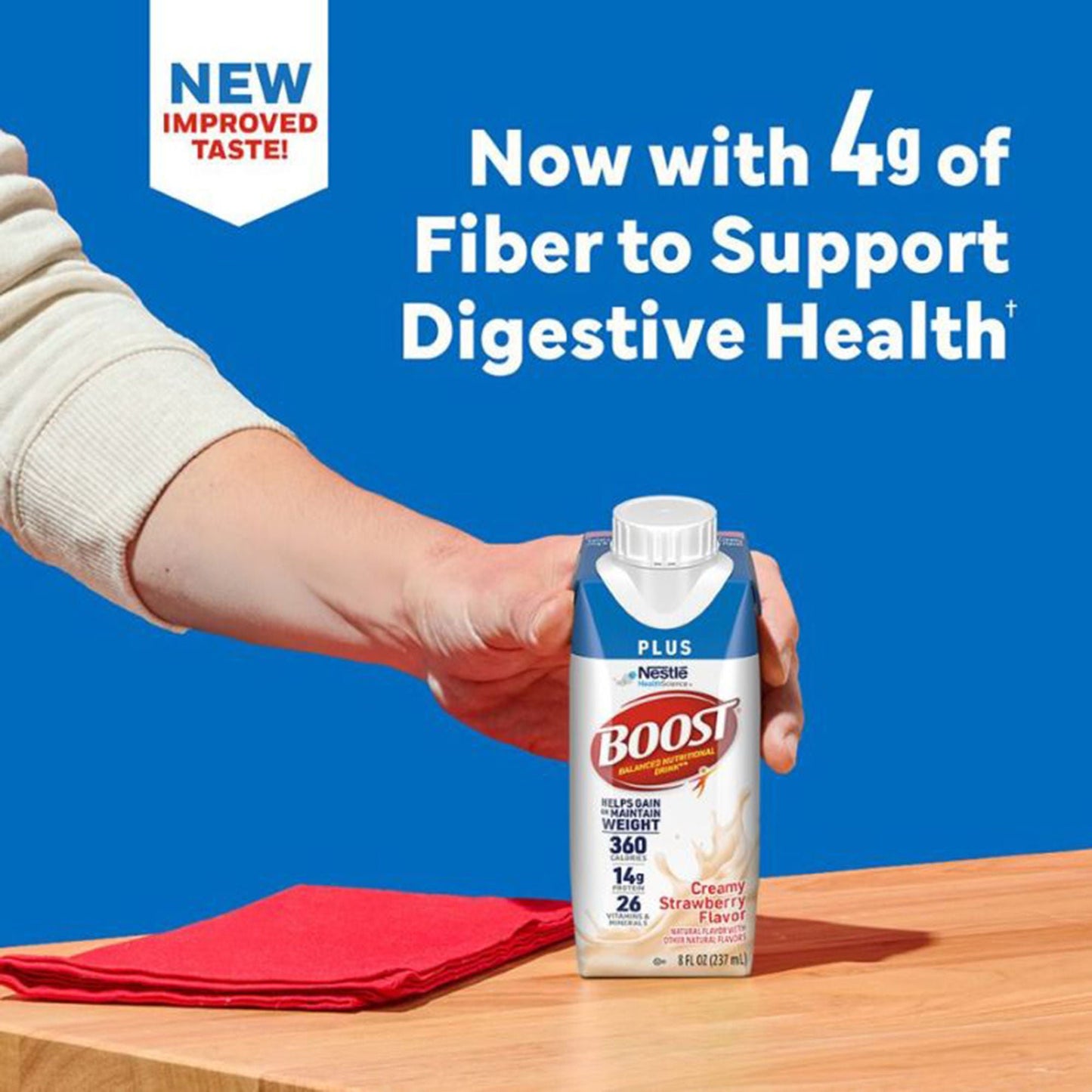 BOOST PLUS, CREAMY STRWBRY 8OZ(6/PK 4PK/CS)