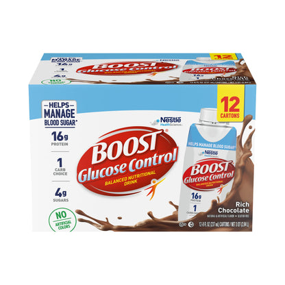 Boost® Glucose Control Chocolate Balanced Nutritional Drink, 8-ounce carton