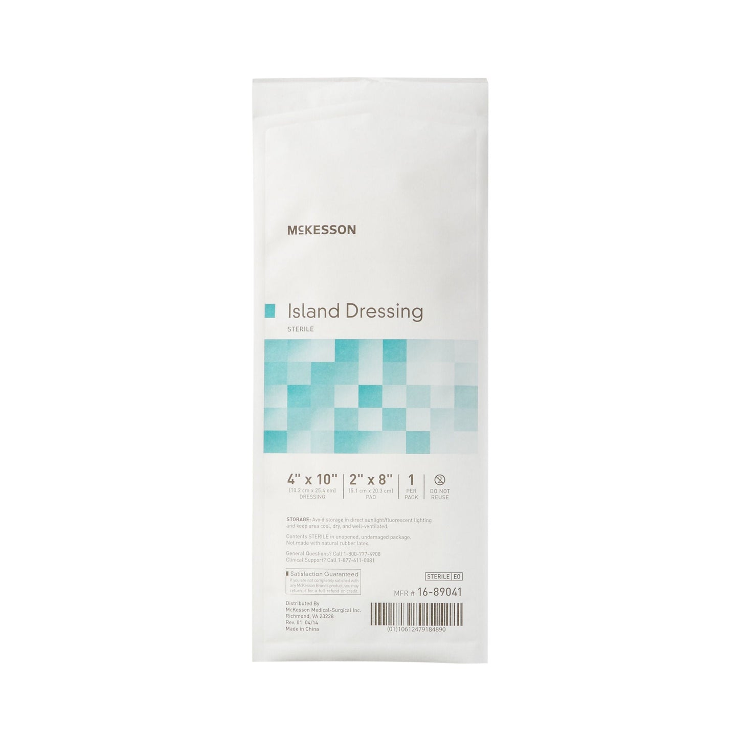DRESSING, ISLAND BORDER-GAUZE STR LF 4X10" (25/BX 4BX/CS)