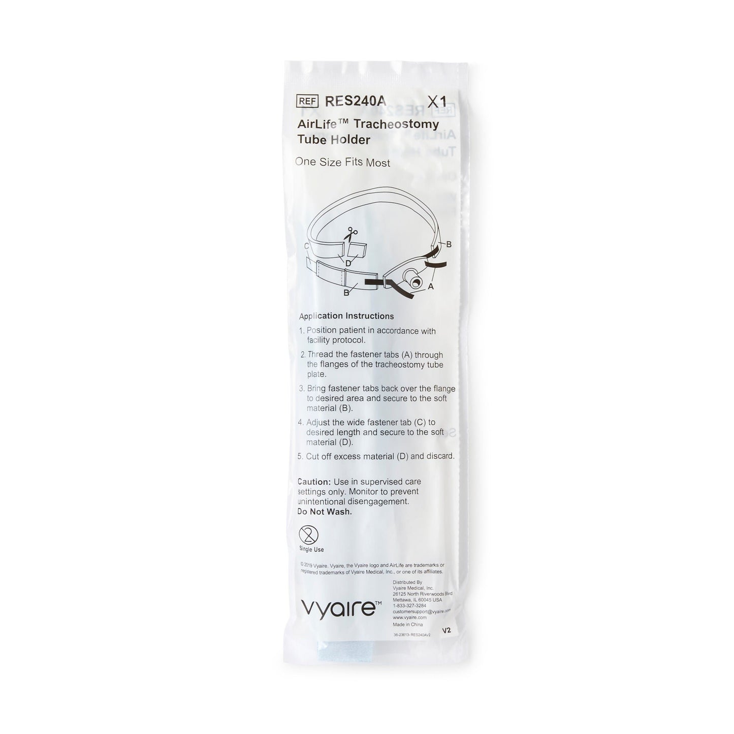 HOLDER, TRACH TUBE ADLT (10/BX10BX/CS)