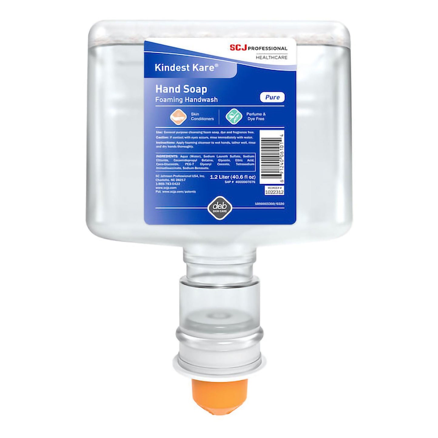 SOAP, HAND KINDEST KARE PURE FOAM 1.2L (3/CS)
