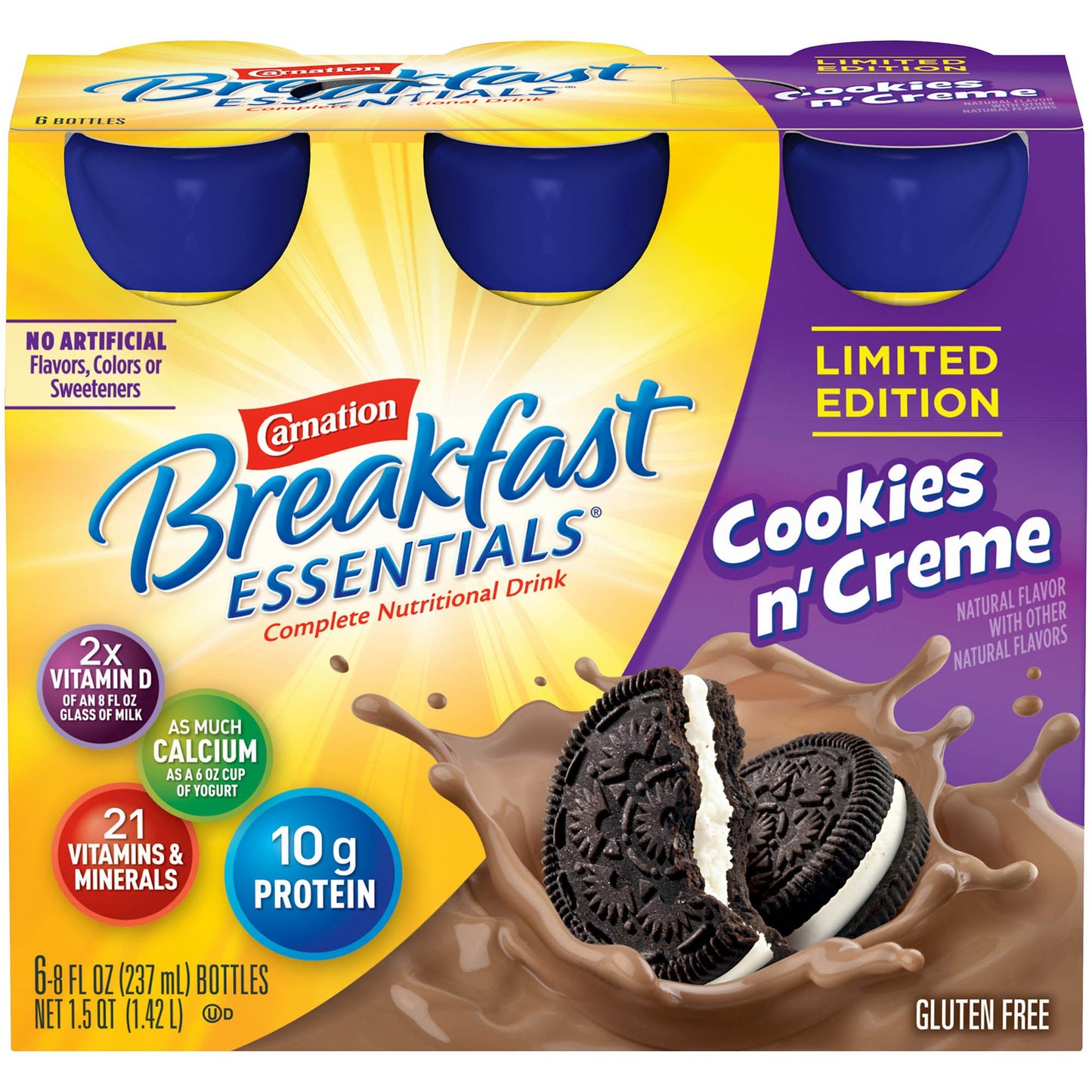 Carnation Breakfast Essentials® Cookies N Crème Nutritional Drink, 8-oz. bottle