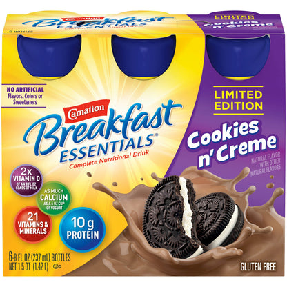 Carnation Breakfast Essentials® Cookies N Crème Nutritional Drink, 8-oz. bottle