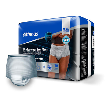 UNDERWEAR, ATTENDS ULT MALE LG/XLG (18/BG 4BG/CS)