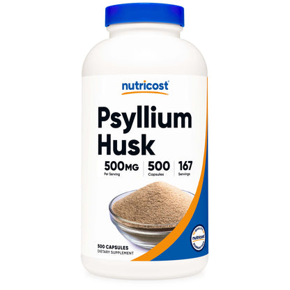 VITAMIN, CAP PSYLLIUM HUSK 500MG (500/BT 12BT/CS)