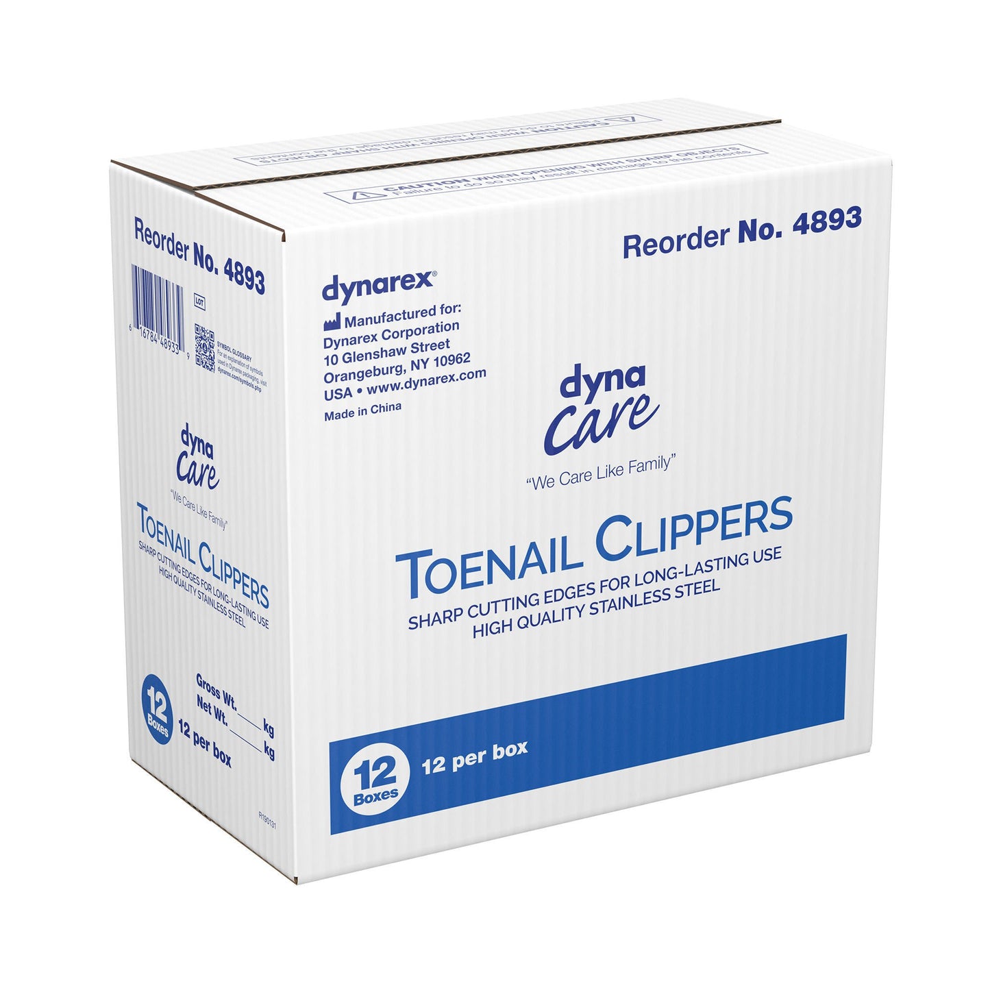 CLIPPER, TOENAIL W/FILE S/STL (12/BX 12BX/CS)