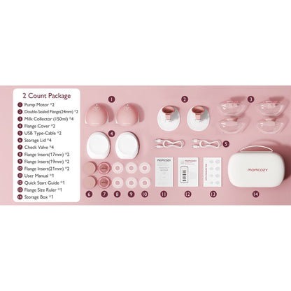 PUMP, BREAST WEARABLE MOBILE FLOW DBL