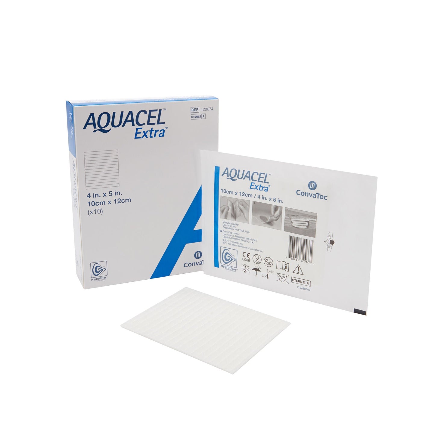 DRESSING, WND AQUACEL X HYDFBRW/O BORDER 4X5" (10/