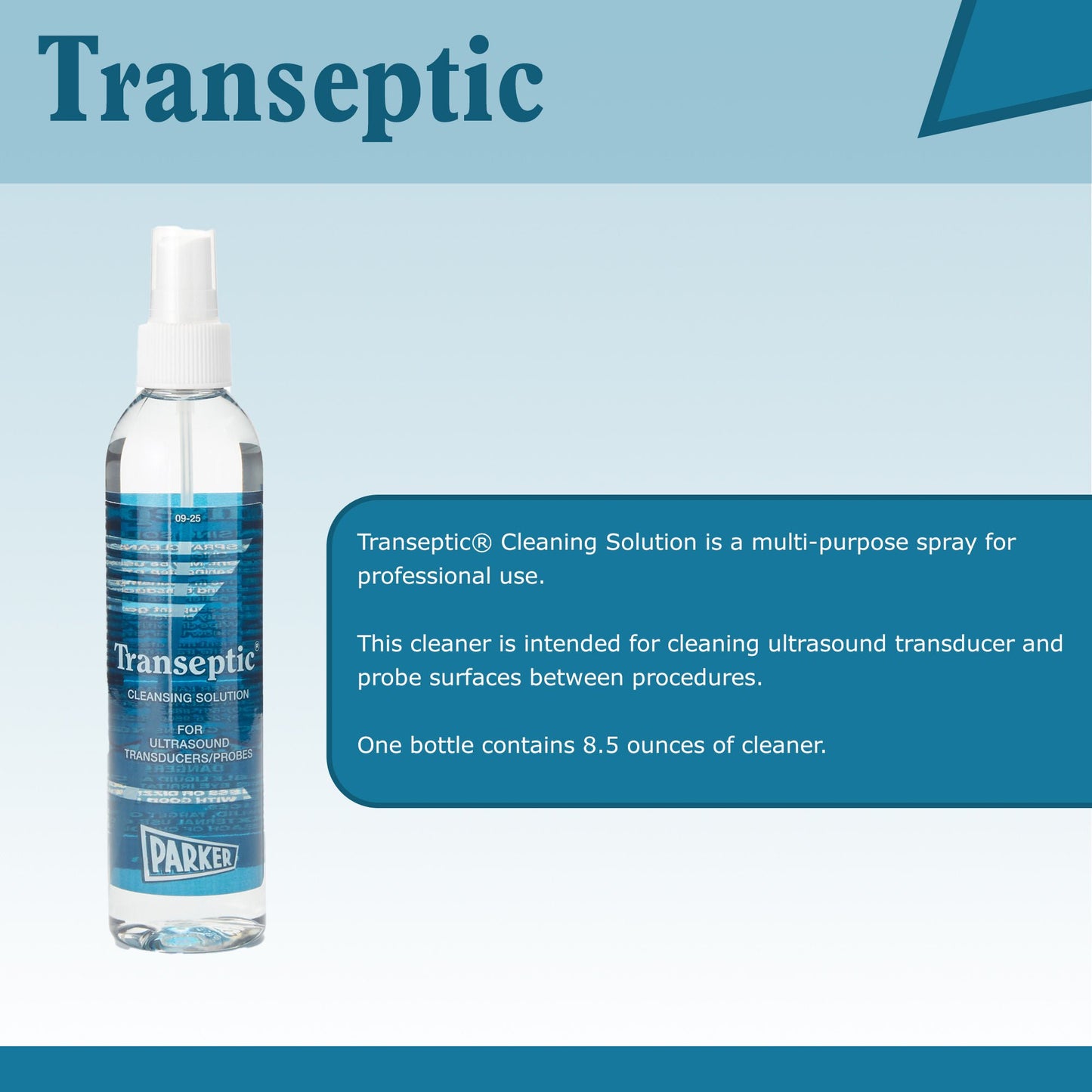 SOLUTION, TRANSEPTIC TRANSDUCER/PROBE CLN 250ML(12/BX 4BX/CS
