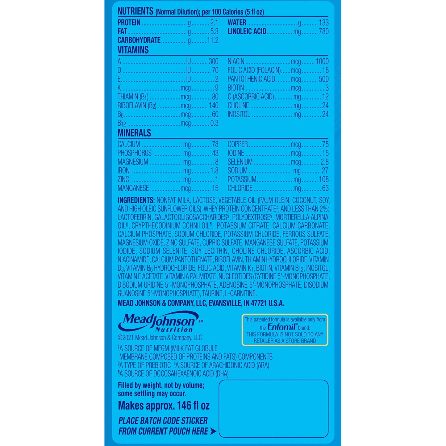 ENFAMIL, PDR ENSPIRE INF 20.50OZ (4/CS)