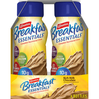 CARNATION, BRKFST ESSENTIALS RTD MILK CHOCOLATE (6/PK 4PK/CS