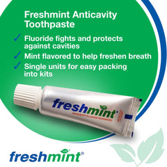 TOOTHPASTE, FRESHMINT W/FLUORIDE .6OZ (144/BX 5BX/CS)