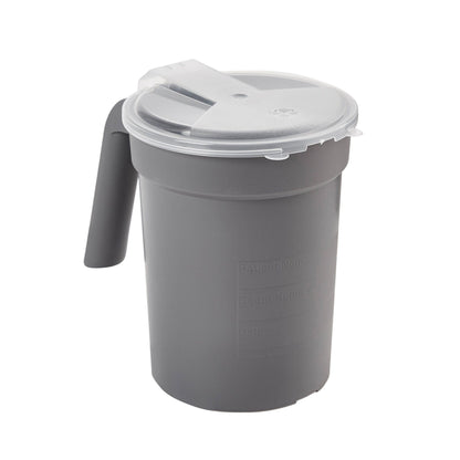 PITCHER, BEDSIDE W/LID GRAPHITE 32OZ (100/CS)