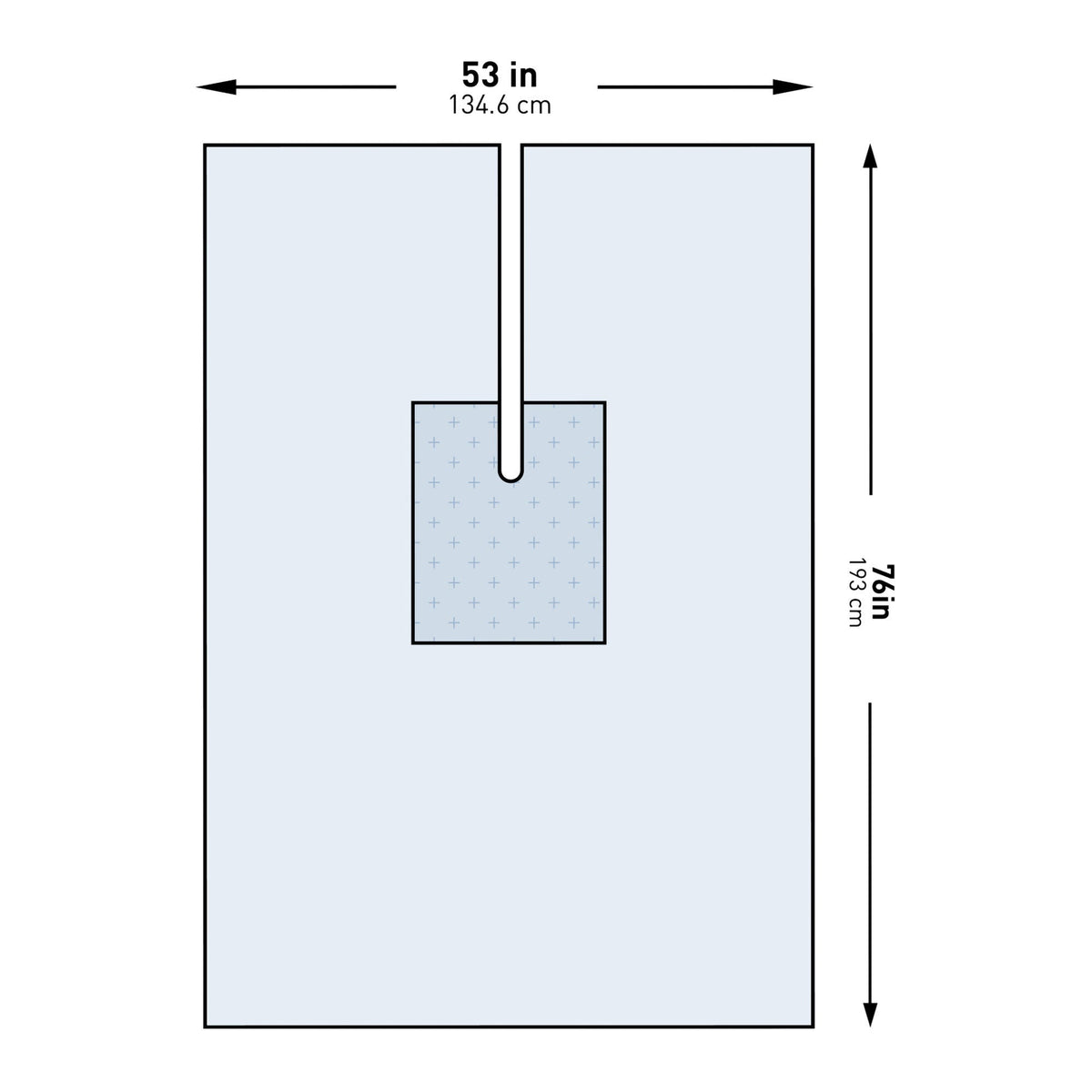 DRAPE, SURGICAL ORTHO W/SPLIT 53"X76" (26/CS)