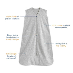 BLANKET, WEARABLE SLEEPSACK HEATHER GRY LG (3/CS)