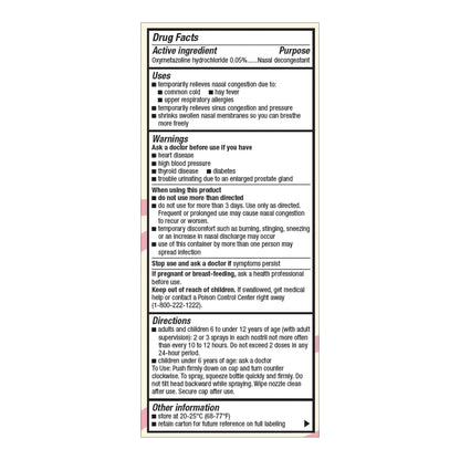 NASAL DECONGESTANT, SPR FT 1OZ