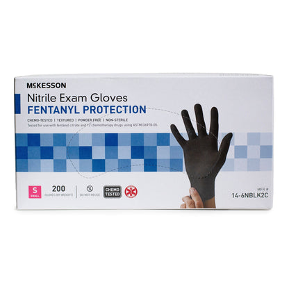 GLOVE, EXAM NTRL SM N/S CHEMO BLK (200/BX 10BX/CS)