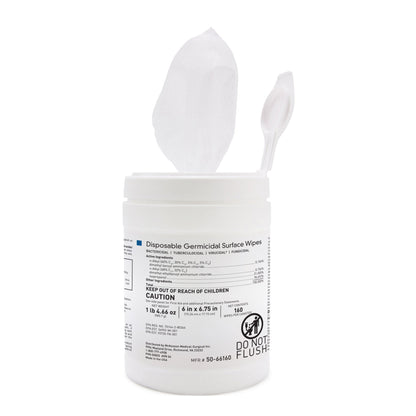 WIPE, GERMICIDE LG 6"X6.75" (160/BX 12BX/CS)
