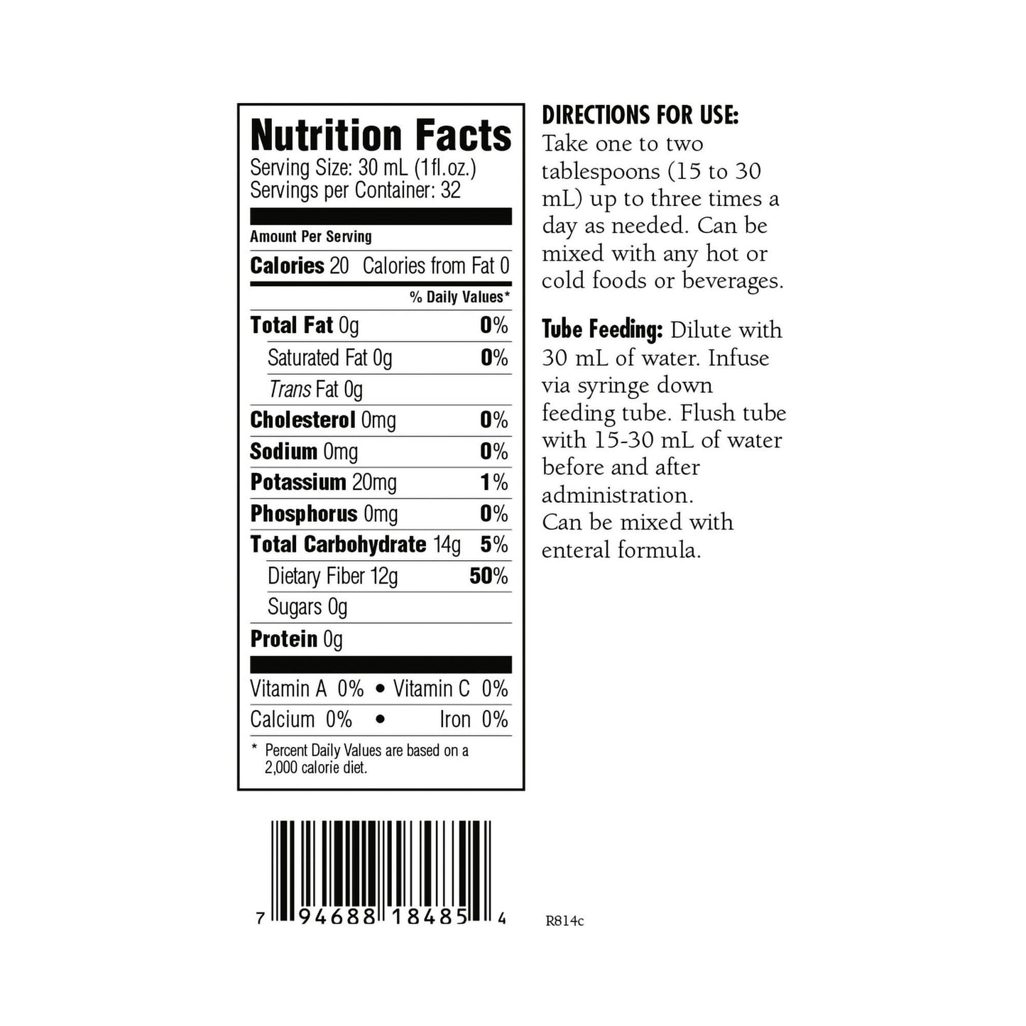 HYFIBER SUPP W/FOS, LIQ CITRUS32OZ (4/CS)