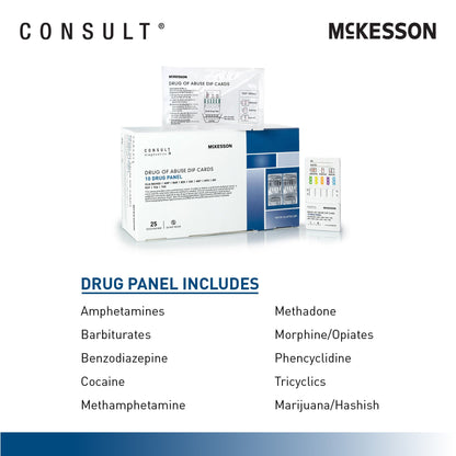 TEST KIT, DRUG DIPCARD 10PANELWAIVED (25/BX 20BX/CS)