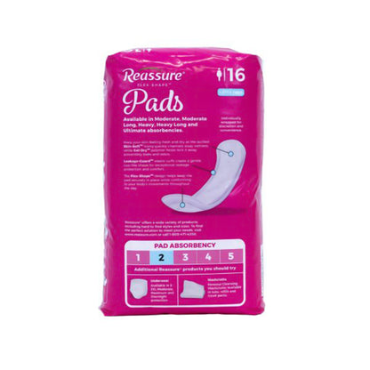Reassure® Flex-Shape Pad™, Long Pad for Moderate Incontinence One Size Fits Most